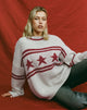 Image of Lulees Oversized Jumper in Oat with Star Stripe