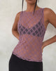 Afbeelding van Maloe Lac Patterned Tank Top in Mauve