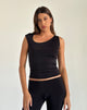 Image of Marcie Asymmetric Top in Slinky Black