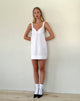 Image of Melda Tea Mini Dress in Poplin White