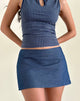 Image of Olsa Denim Mini Skirt in Chambray Indigo