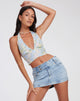 Afbeelding van Nanda Crop Top in Washed Out Pastel Floral