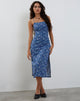 Afbeelding van Nosita Midi Dress in Retro Blauw