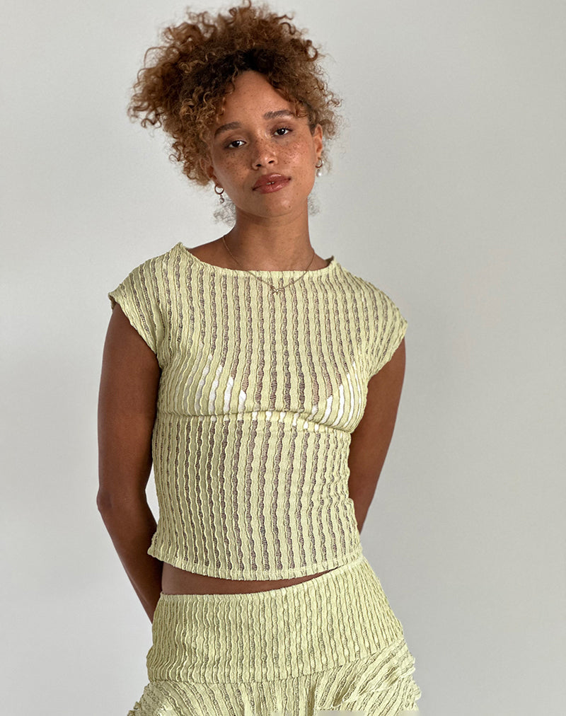 Image of Nova Top in Crinkle Sage