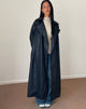 Afbeelding van Orcati Double Breasted Trench Coat in Zwart PU