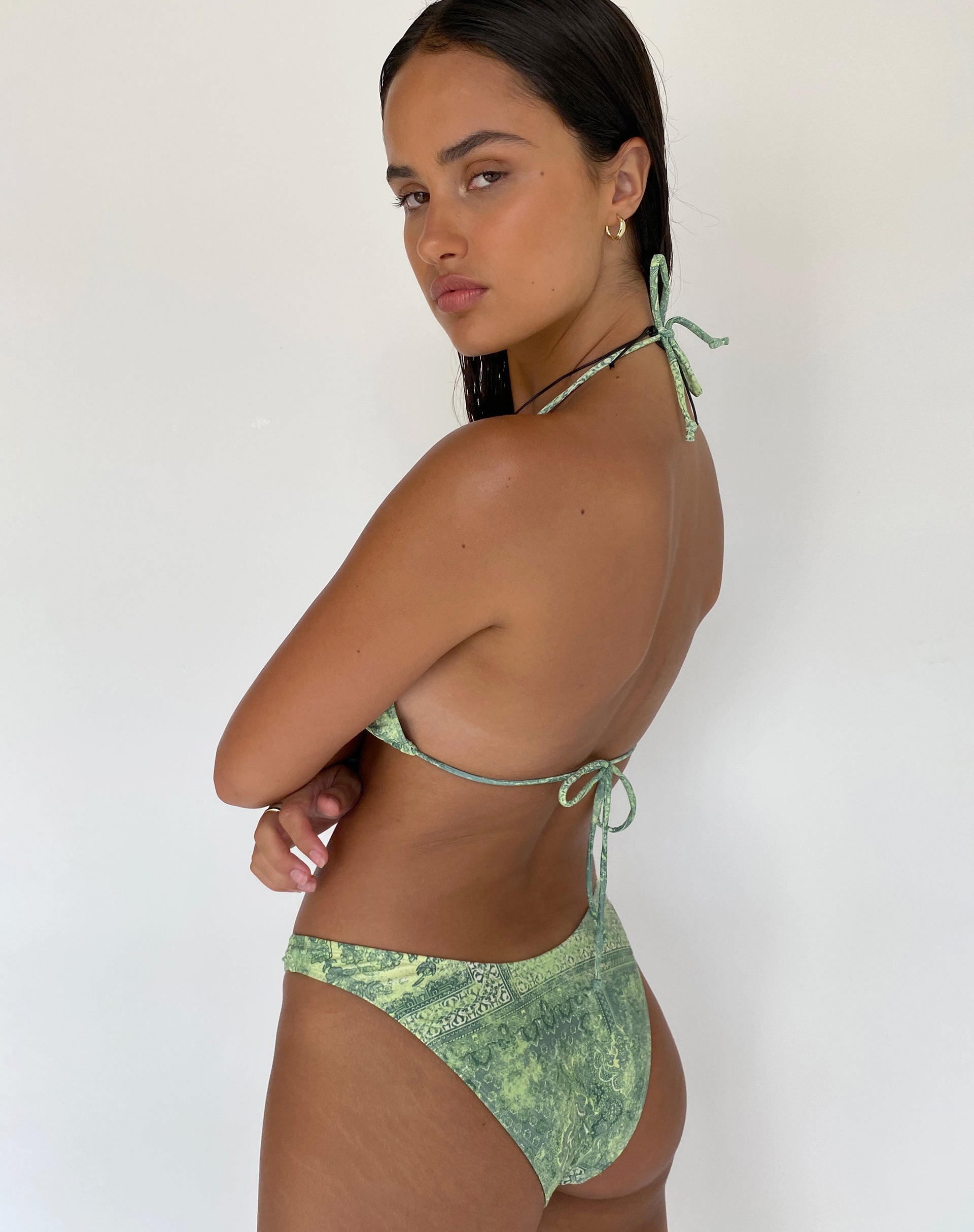 Afbeelding van Farida Bikinibroekje in Abstract Paisley Groen