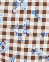 Gebloemde Gingham Bruin