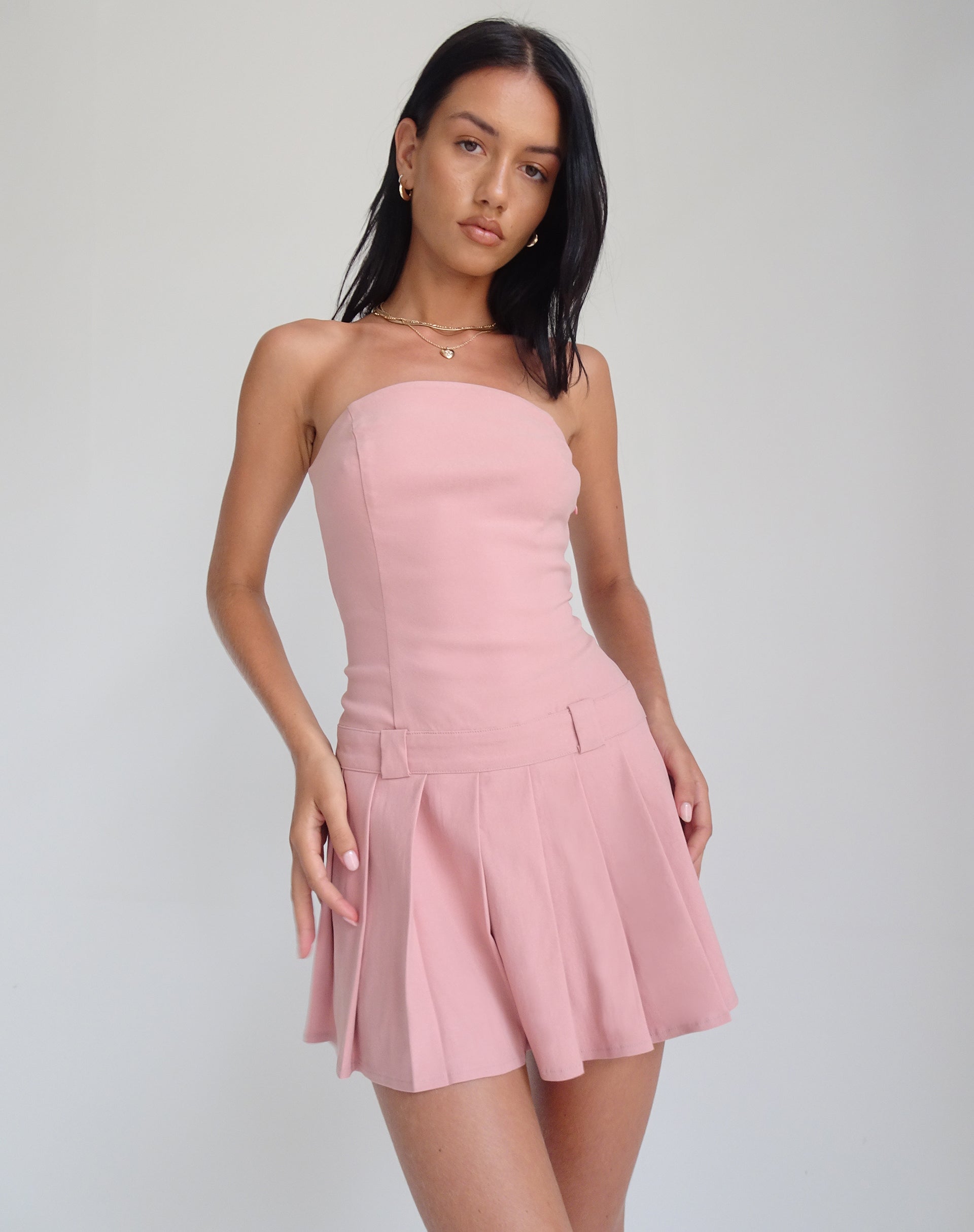 Afbeelding van Payoda Bandeau Mini Dress in Roze