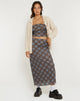 beeld van LASSIE SKIRT GROEN BLURRED CHECK DARK OLIVE