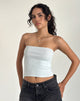 Image of Peggy Tube Top in Pointelle Soft Blue