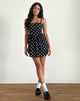 Image of Ramana Mini Dress in 80s Polka Black