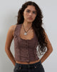 Afbeelding van Ayara Button Up Cami Top in Deep Taupe