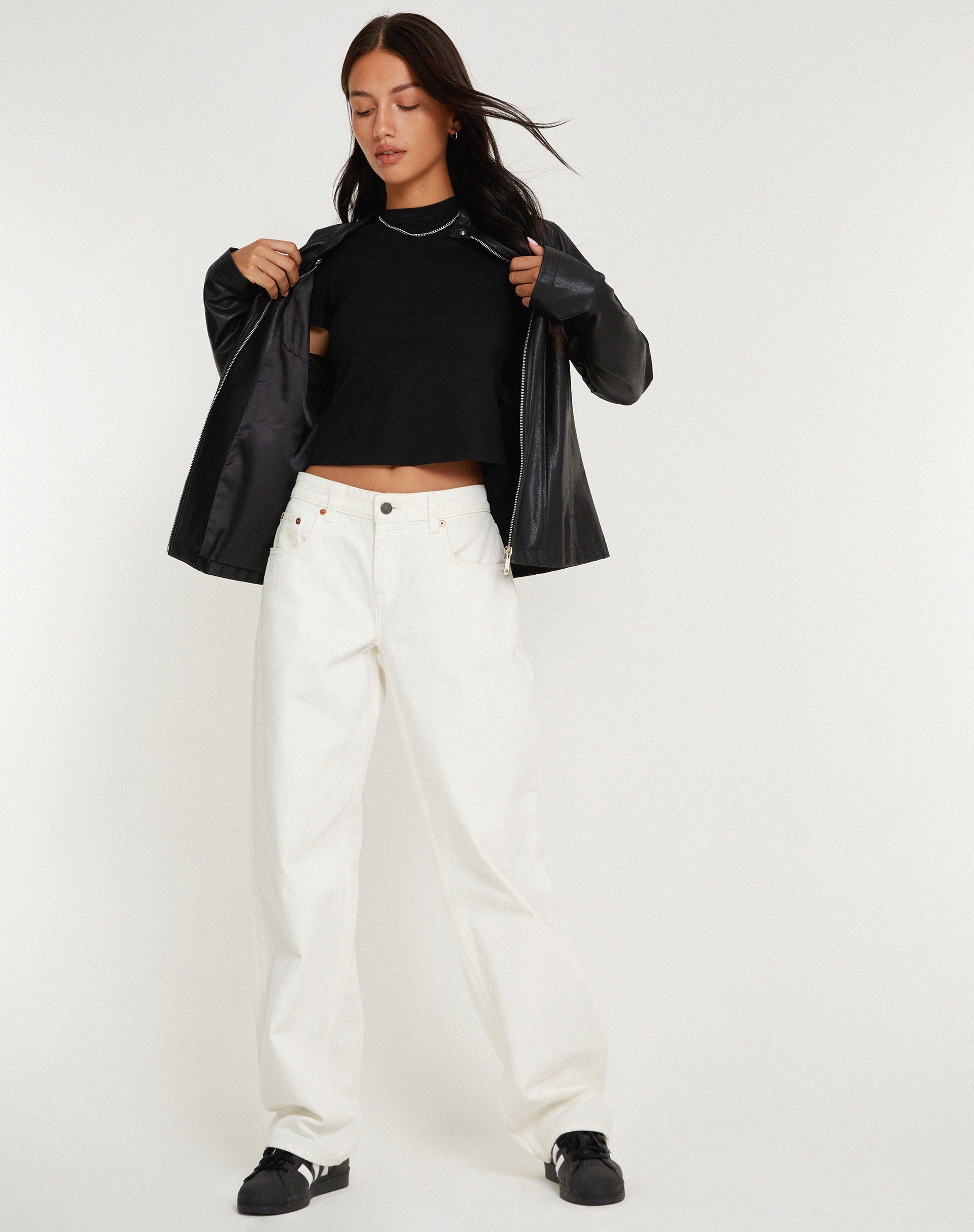 afbeelding van MOTEL X BARBARA Low Rise Parallel Jeans in True White