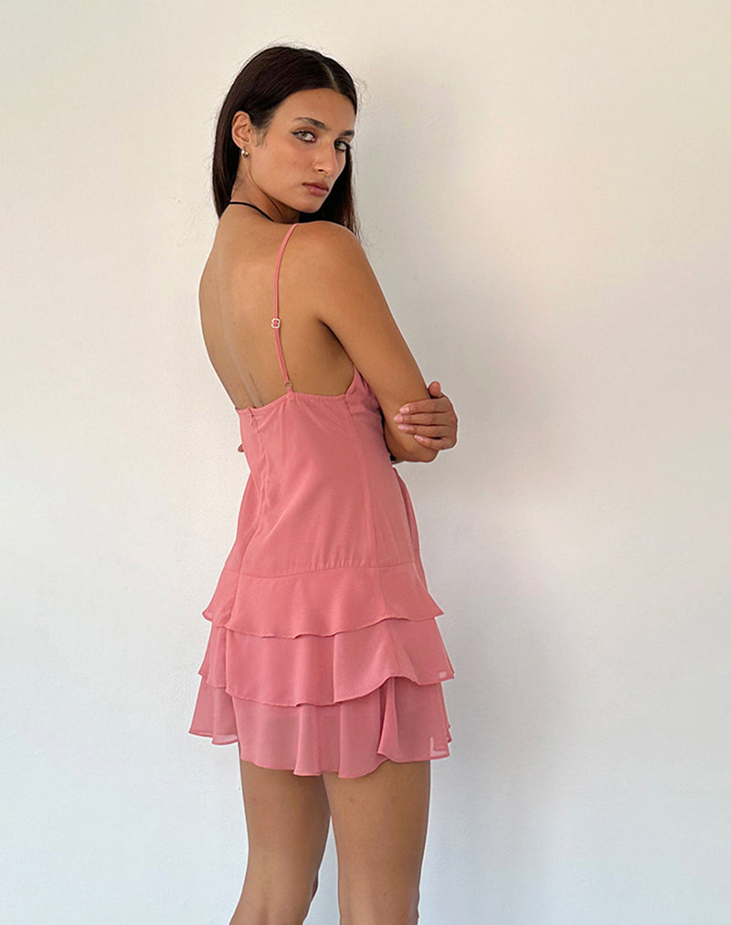 Image of Riasi Mini Dress in Chiffon Blush