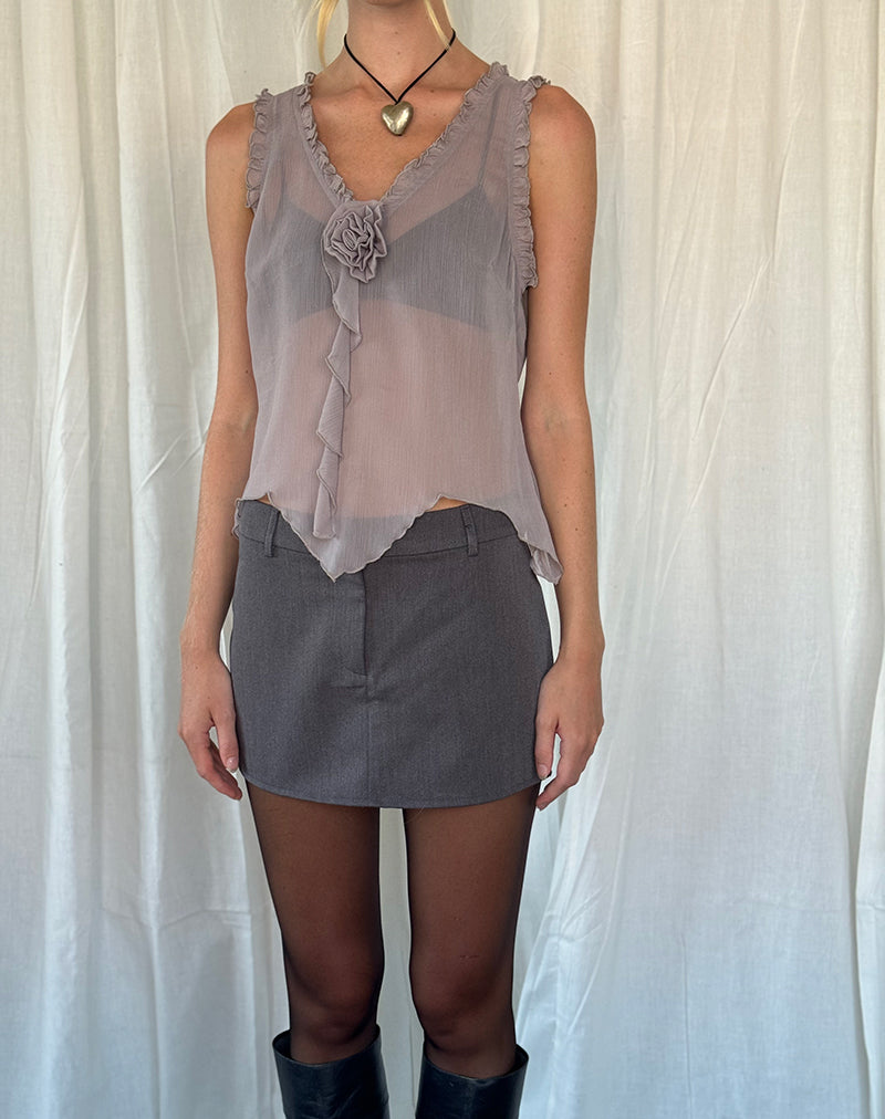 Image of Rosalinda Top in Chiffon Lilac Grey