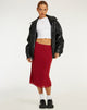 afbeelding van Rujha Midi Rok in Rood Flock Mesh