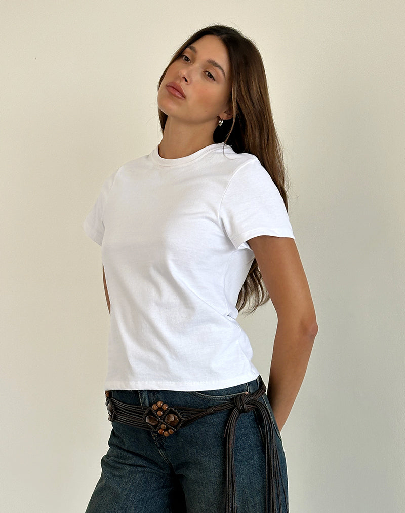 Image of Sakha Boxy Top in Plain White