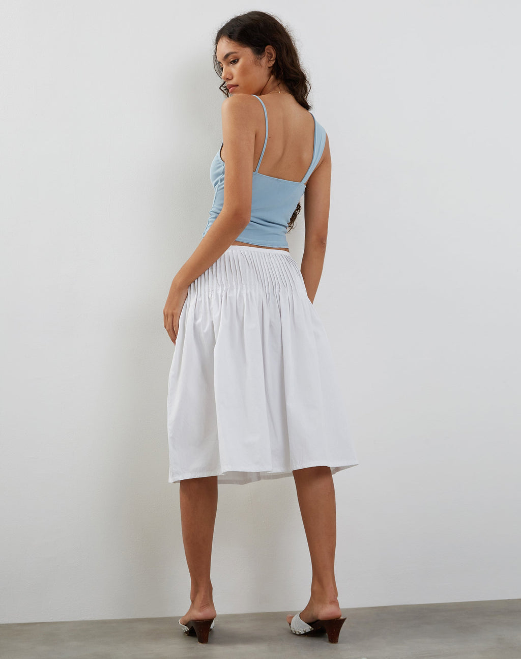 Sambu Mesh Vest Top in Pastelblauw