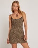 Afbeelding van Samiya Strappy Mini Dress in Mini Cheetah