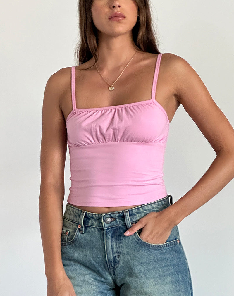 Sasya Cami Top in Flamingo Pink