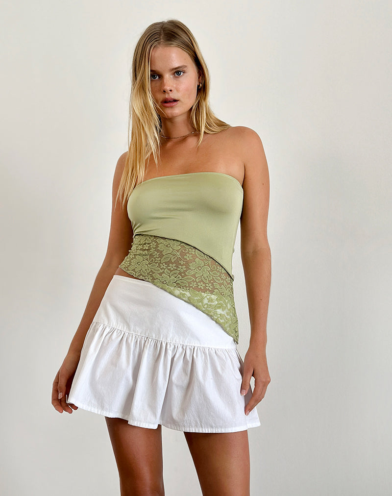 image of Shanda Lace Tube Top in Sage