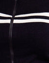 Black with White Stripe