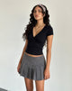 Image of Tasina Top in Black with Black Binding