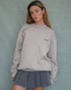 Afbeelding van Tillie Sweatshirt in Paddestoel met bruin Motel borduursel