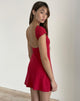 Image of Wangi Backless Mini Dress in Adrenaline Red