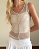 Image of Yamile Vest in Open Weave Knit Oat