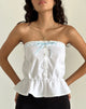 image of Zar Ribbon Tube Top in White