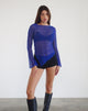 Image of Zartina Top in Sheer Texture Blue