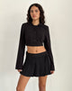 Image of Zekira Pleated Mini Skirt in Black