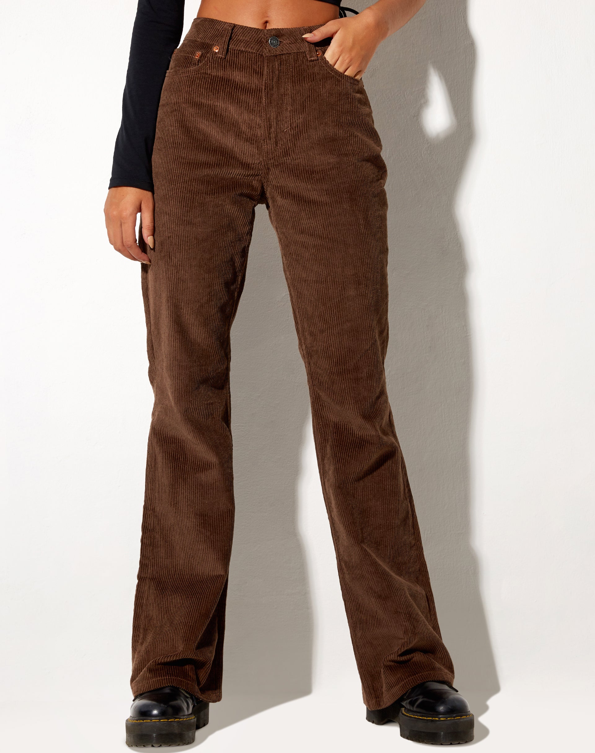 Afbeelding van Bootleg Jeans in Cord Rich Brown