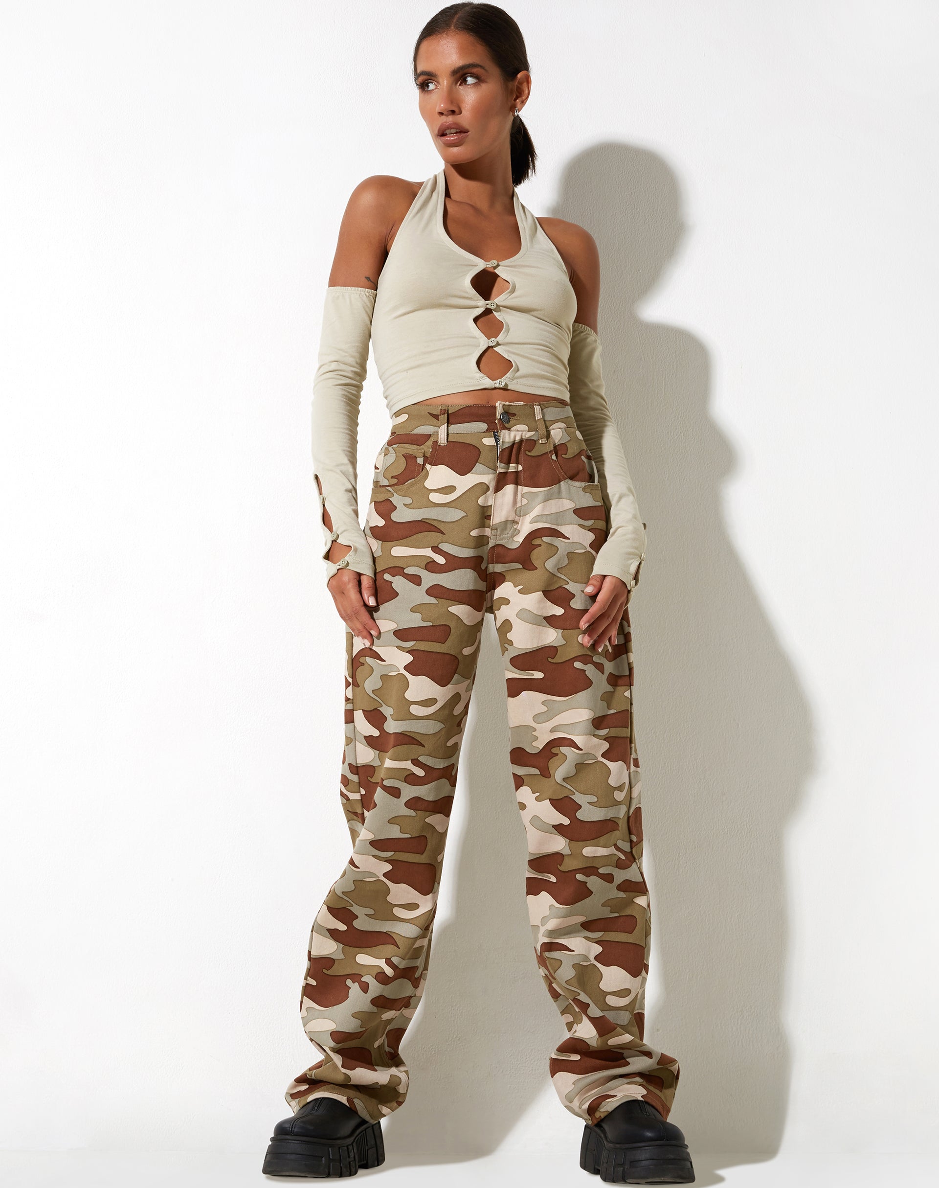 afbeelding van Parallel Jeans in Camo