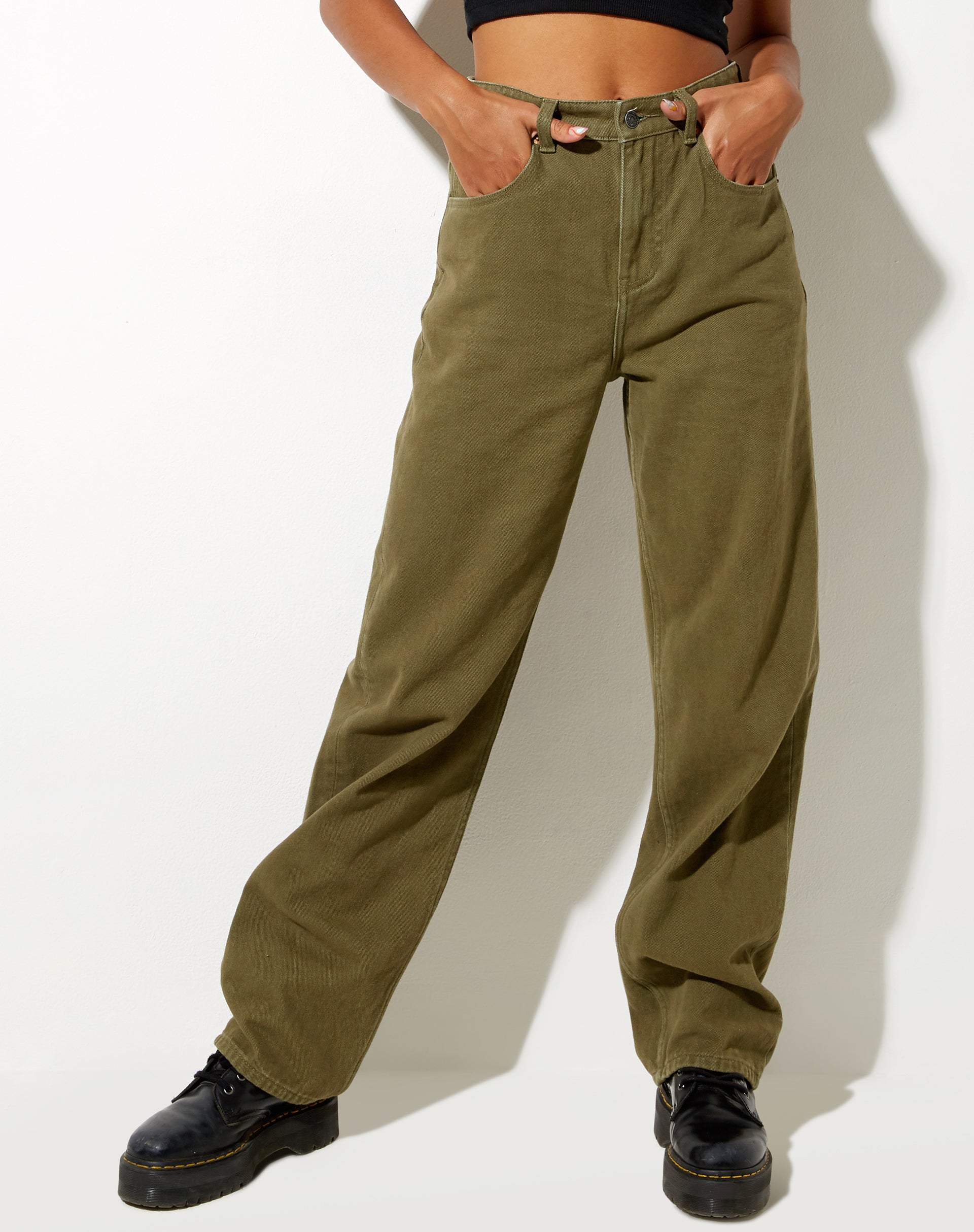 Afbeelding van Parallel Jeans in Khaki Groen