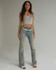 afbeelding van Gerafelde Low Rise Jeans in Light Wash Sandy Tint