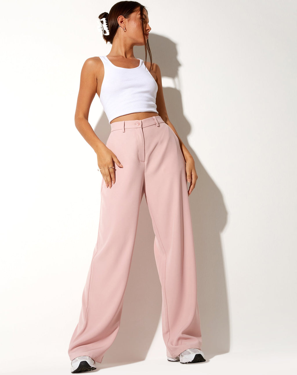 Abba Trouser in Soft Pink