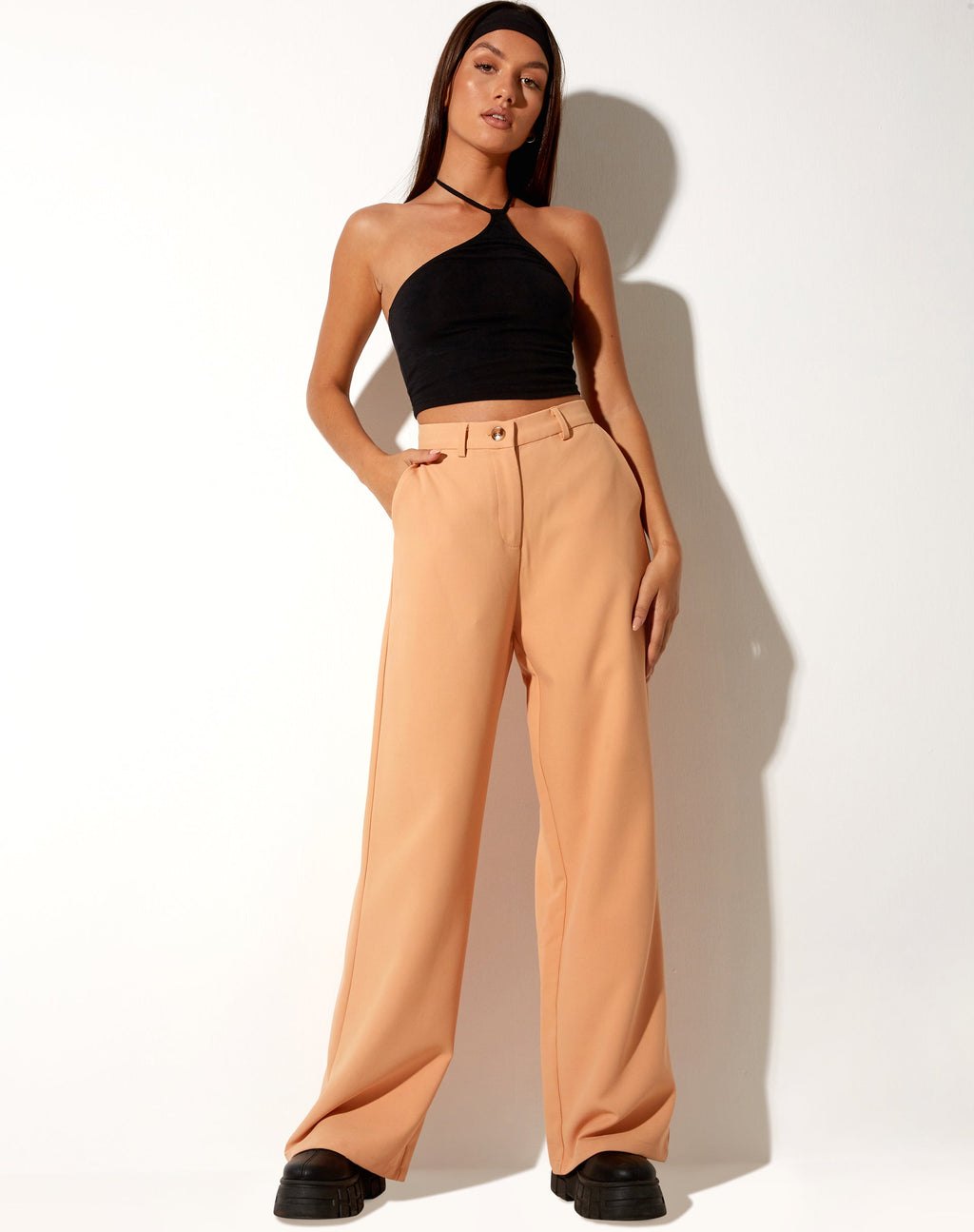 Abba Trouser in Washed Peach