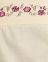 Poplin Buttermilk with Cherry Blossom Embroidery