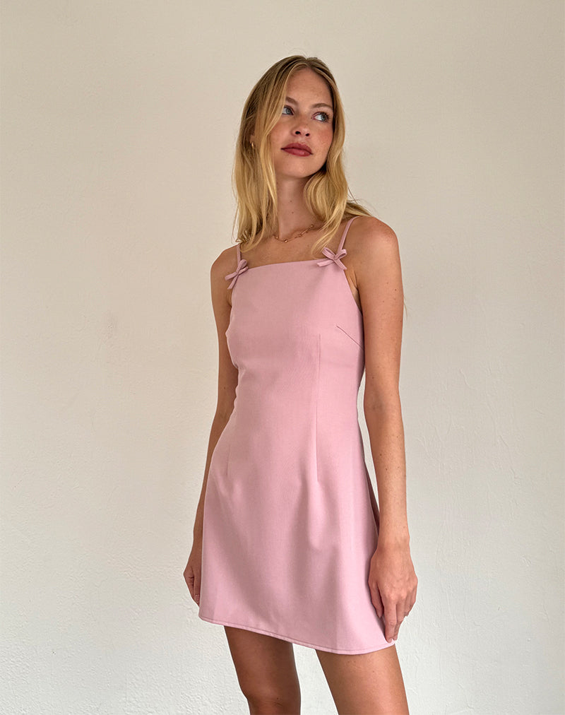 image of Aketi Mini Dress in Dusky Pink