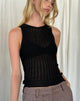 Image of Alessia Vest Top in Wide Rib Knit Black
