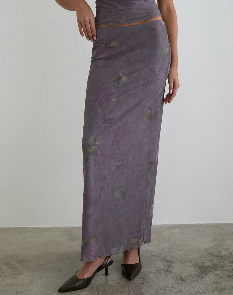 Alfreda Maxirock in Flare Flower Purple