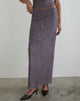 Image of Alfreda Maxi Skirt in Flare Flower Purple