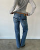 Image of Low Rise Bootcut Jeans in Ocean Blue