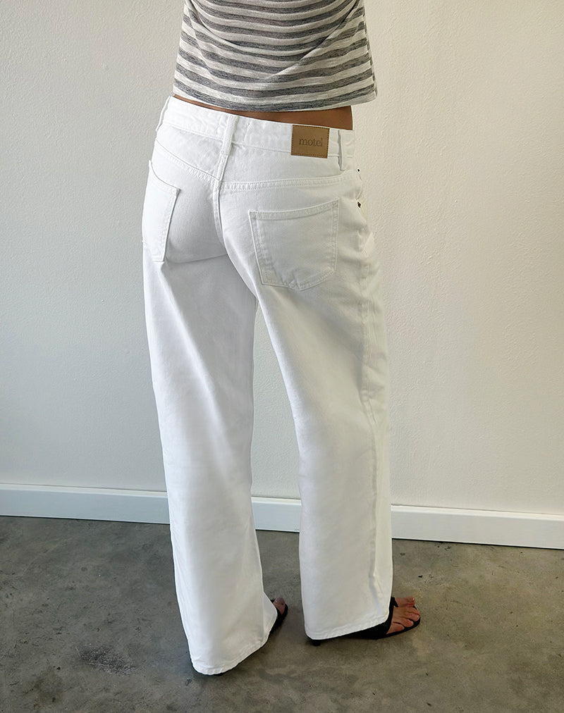 Image of Low Rise Roomy Jeans in True White