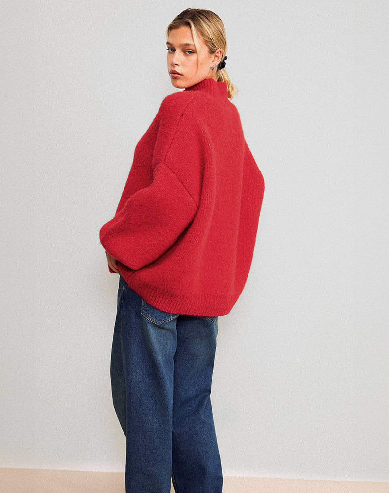 Image of Amato Oversized Jumper in Red