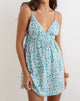 Image of Amibeth Mini Dress in Flower Power Blue