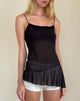 Image of Anastasia Mesh Ruffle Cami Top in Black