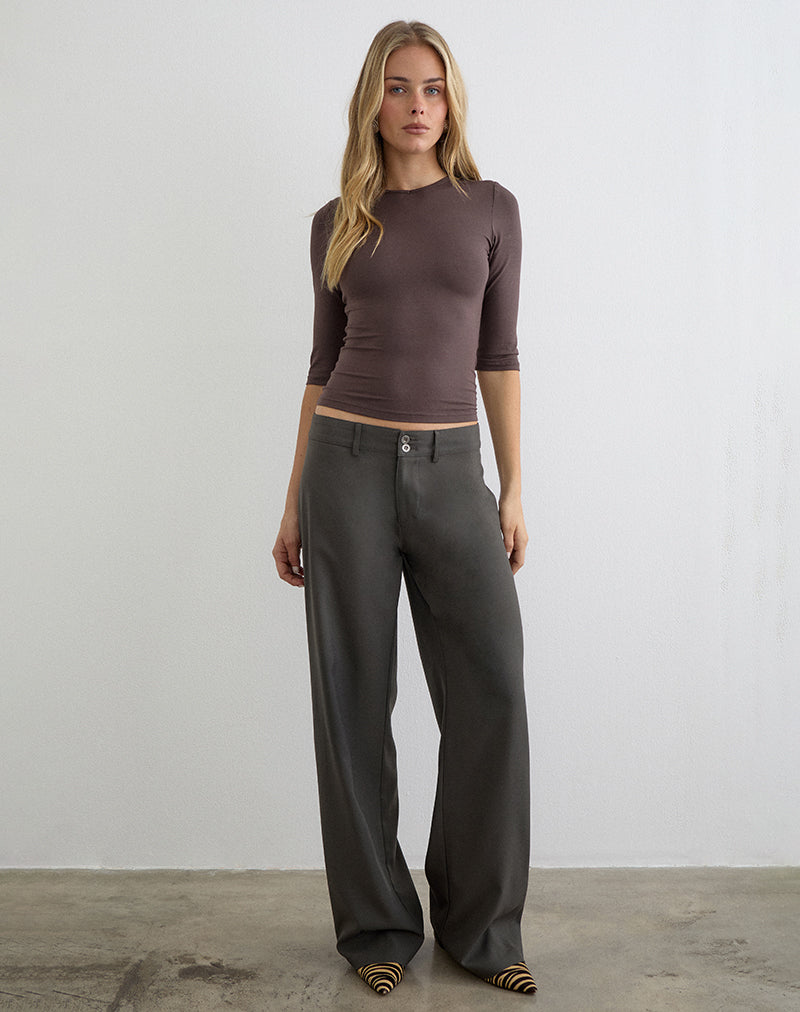 Image of Calza Trouser in Tailoring Warm Grey